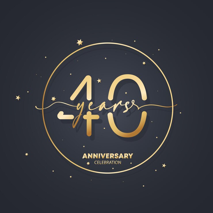 Plantilla de logotipo de aniversario de 40 años. 40 cumpleaños, icono de aniversario de boda. Imagen de símbolo de moda. Vector EPS 10. Aislado en el fondo.