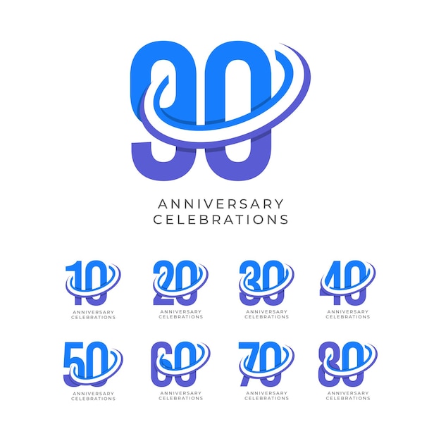 Plantilla de logotipo de aniversario