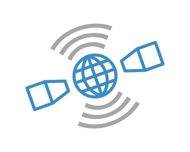 plantilla del logotipo de la antena Sputnik