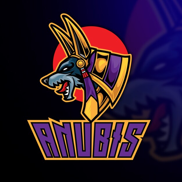 Plantilla de logotipo de Anubis Esport