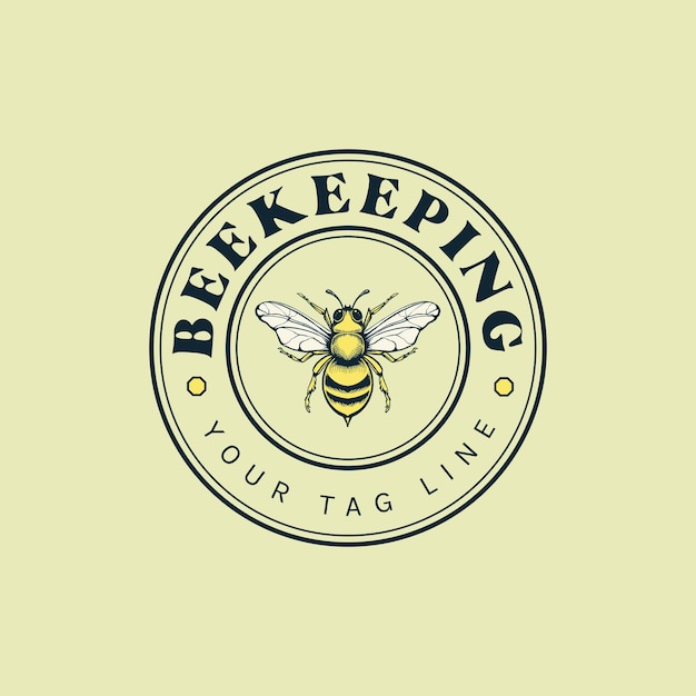 plantilla de logotipo para la apicultura