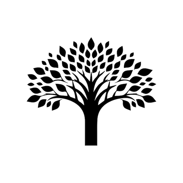 plantilla de logotipo de árbol elemento de logotipo árbol ilustración vectorial de logotipo