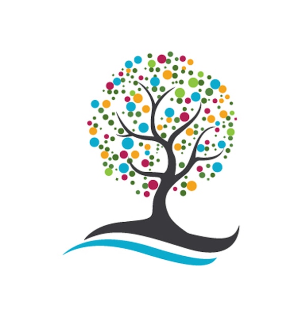 plantilla de logotipo de árbol familiar