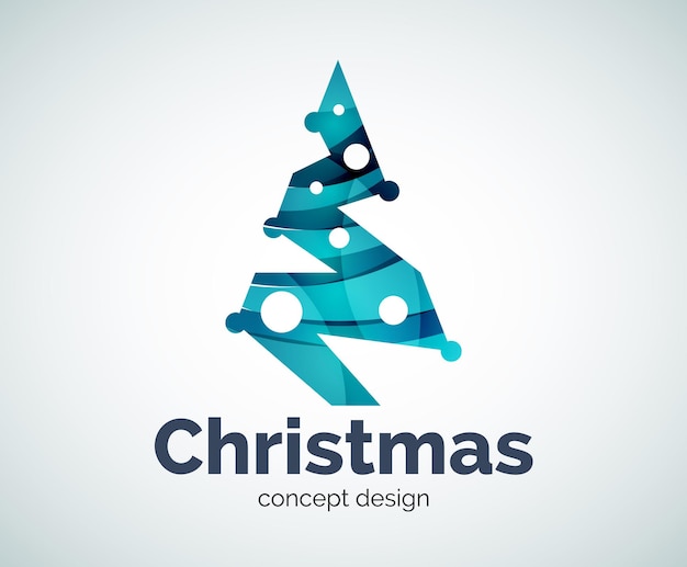 Plantilla de logotipo de árbol de Navidad vectorial