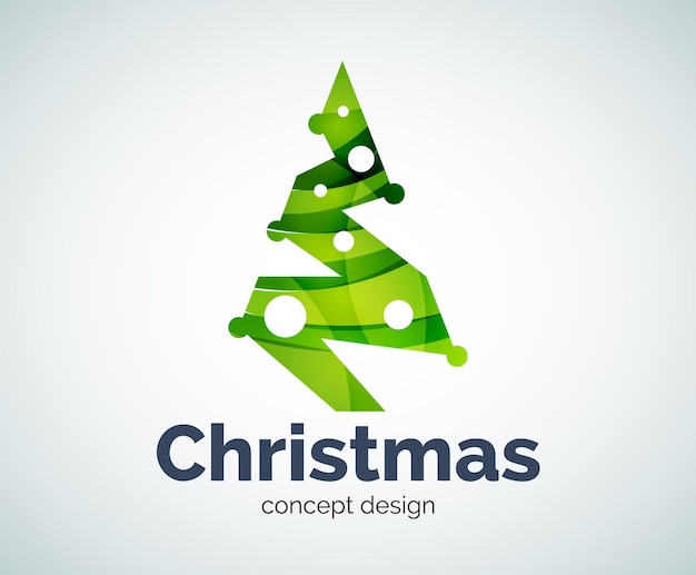 Plantilla de logotipo de árbol de Navidad vectorial