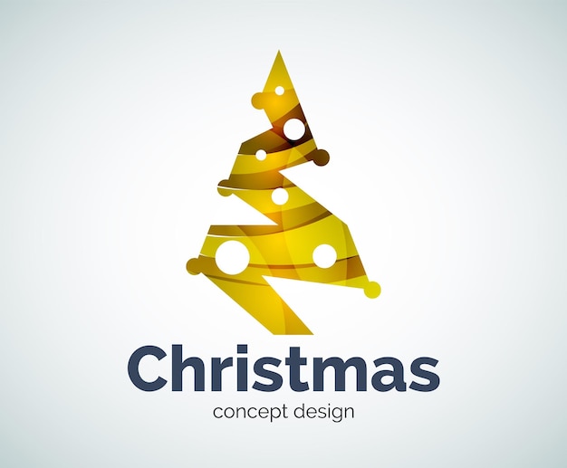 Plantilla de logotipo de árbol de Navidad vectorial