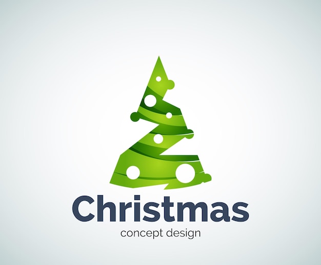 Plantilla de logotipo de árbol de navidad vectorial