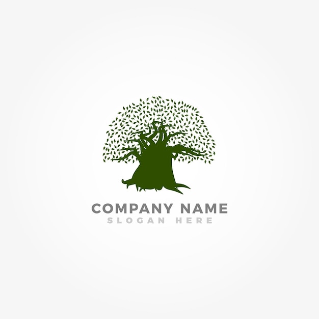Plantilla de logotipo de árbol de roble para negocios