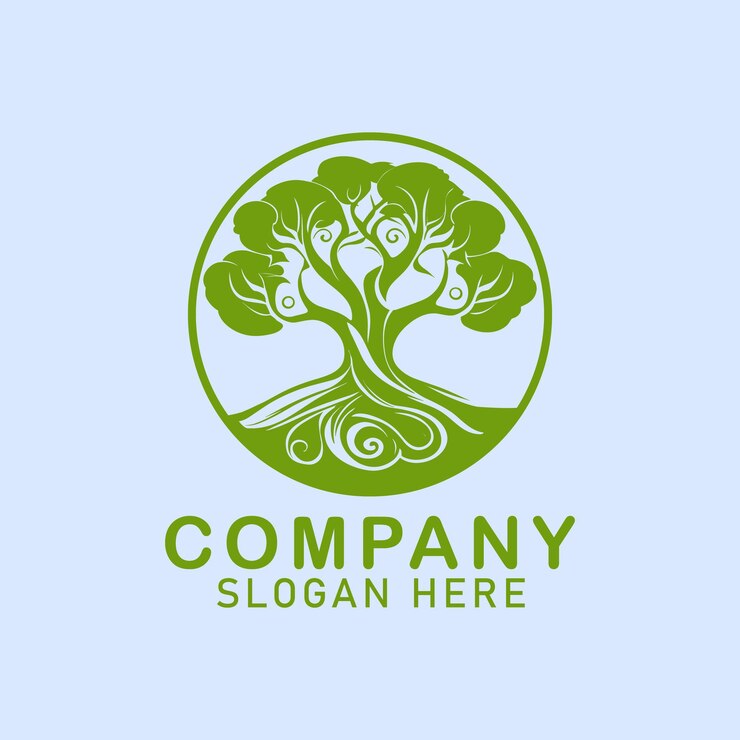 Plantilla de logotipo de árbol de vector libre