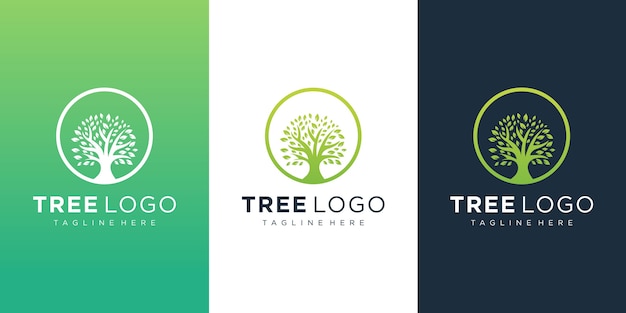 Vector plantilla de logotipo de árbol