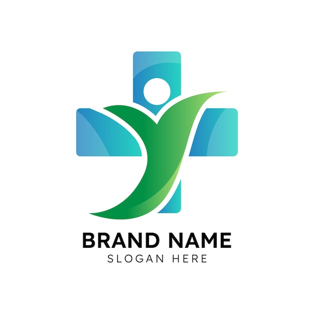 plantilla del logotipo de la asistencia médica y sanitaria