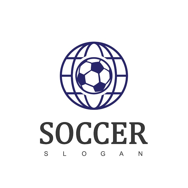 Plantilla de logotipo de la Asociación Mundial de Balones de Fútbol