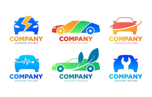 plantilla de logotipo de automóvil colorido