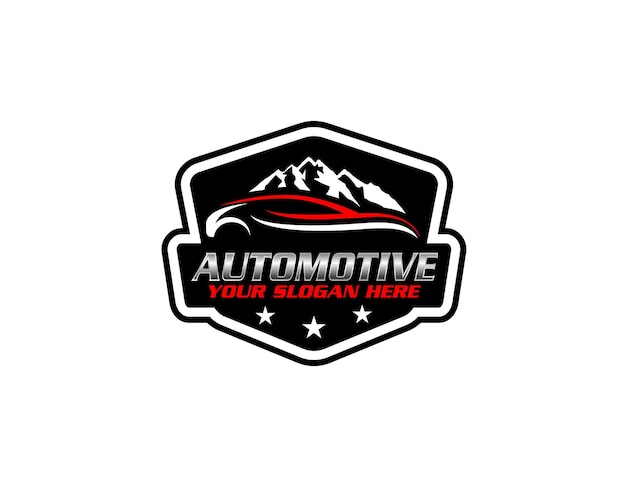 Plantilla de logotipo de automóvil Ilustración de vector automotriz de automóvil Logotipo de insignia de automóvil automotriz