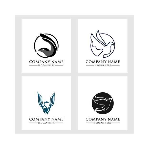 Plantilla de logotipo de ave