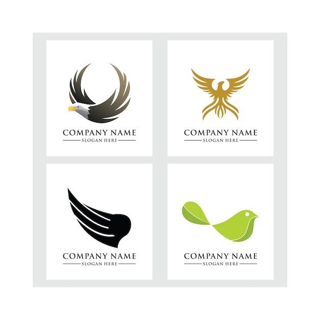 Plantilla de logotipo de ave