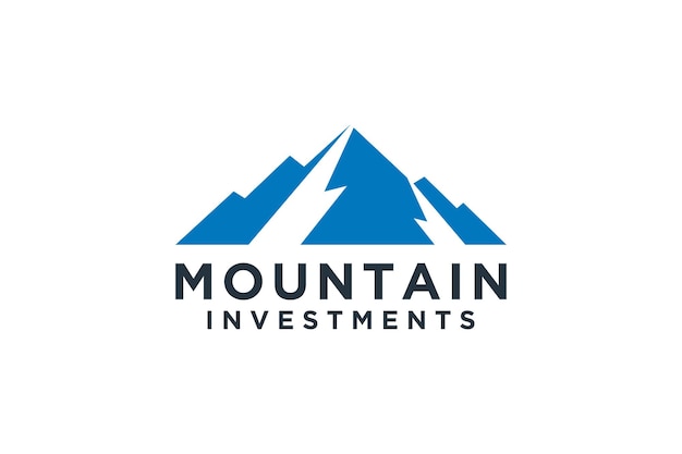 plantilla del logotipo de la aventura en la montaña