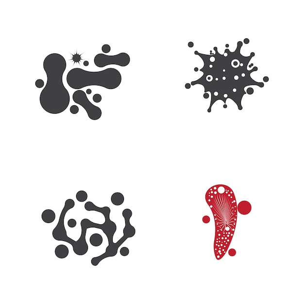 Plantilla de logotipo bacteriano vector símbolo naturaleza