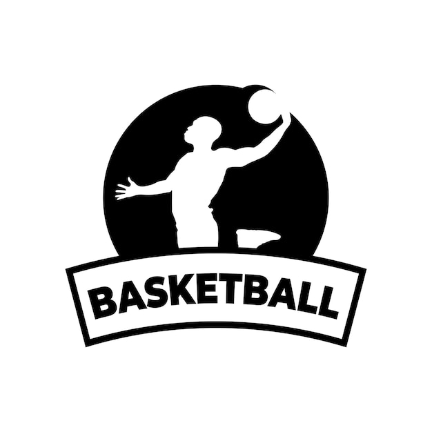 Plantilla de logotipo de baloncesto vintage de vector libre