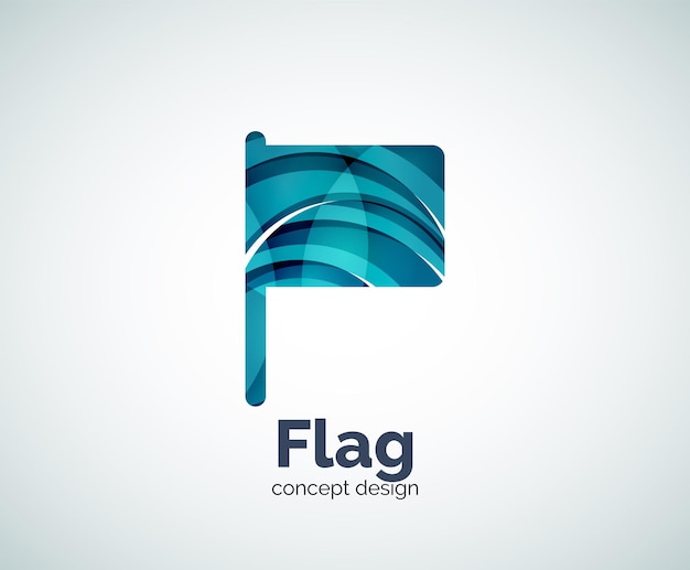 Plantilla de logotipo de bandera vectorial