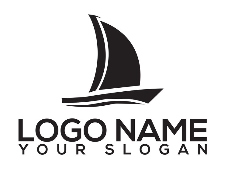 plantilla de logotipo de barco de gradiente libre