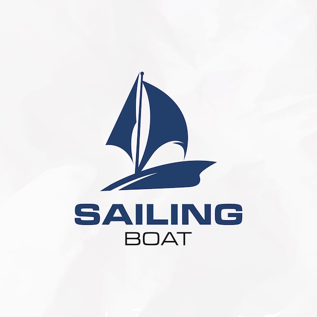 Plantilla de logotipo de barco de vela de barco abstracto para su negocio