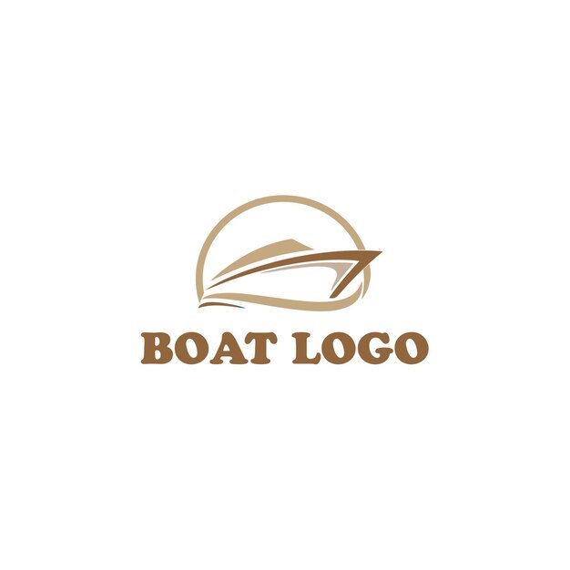 Plantilla de logotipo de barco y yate