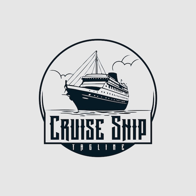 plantilla de logotipo de barco
