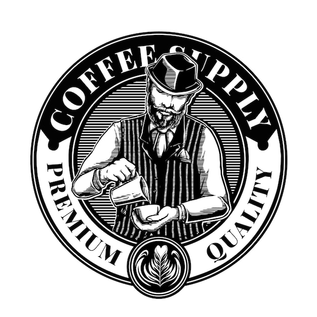 Plantilla de logotipo de batidora de café