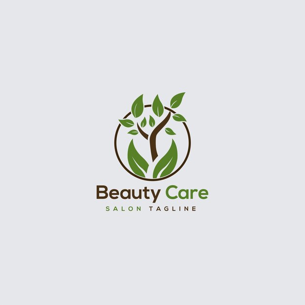 Plantilla de logotipo de Beauty Care