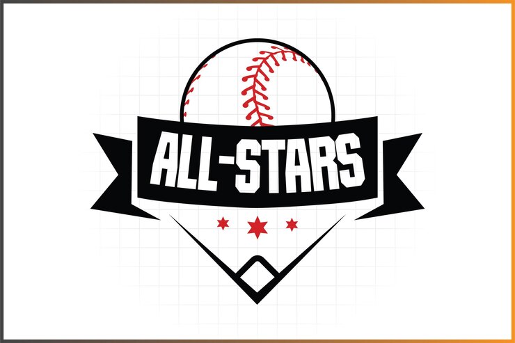 La plantilla de logotipo de béisbol El logotipo personalizado del béisbol Mark Allstars Baseball