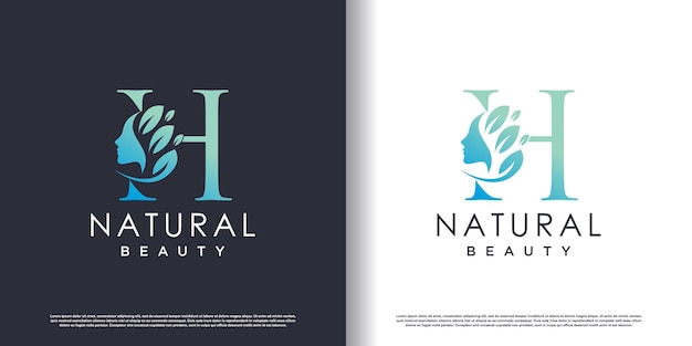 Plantilla de logotipo de belleza natural con concepto de letra z vector premium