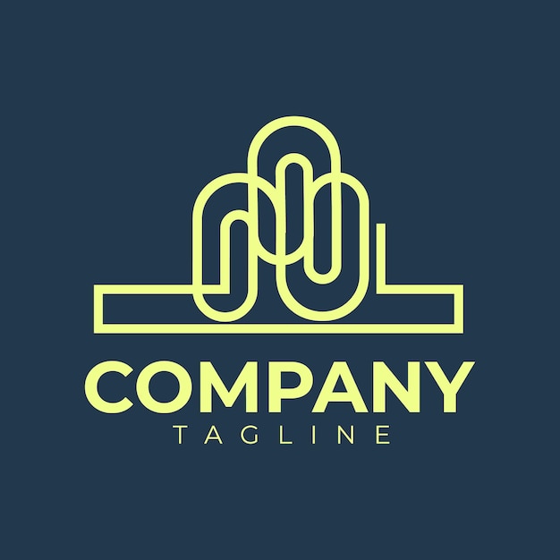 plantilla de logotipo de bienes raíces de estilo lineal creativo