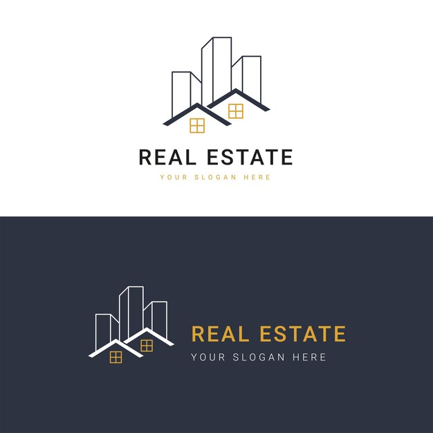 Plantilla de logotipo de Bienes Raíces Logotipo perfecto para empresas relacionadas con la industria de Bienes Raíces Ilustración de Vector de Bienes Raíces