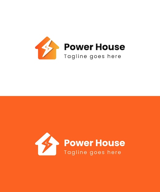 Plantilla de logotipo de bienes raíces de power house