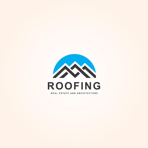 Plantilla de logotipo de bienes raíces para techos