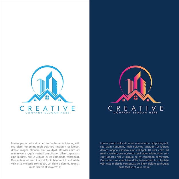plantilla de logotipo de bienes raíces de torre diseño de plantilla elegante de lujo inspiración de diseño de edificios abstractos