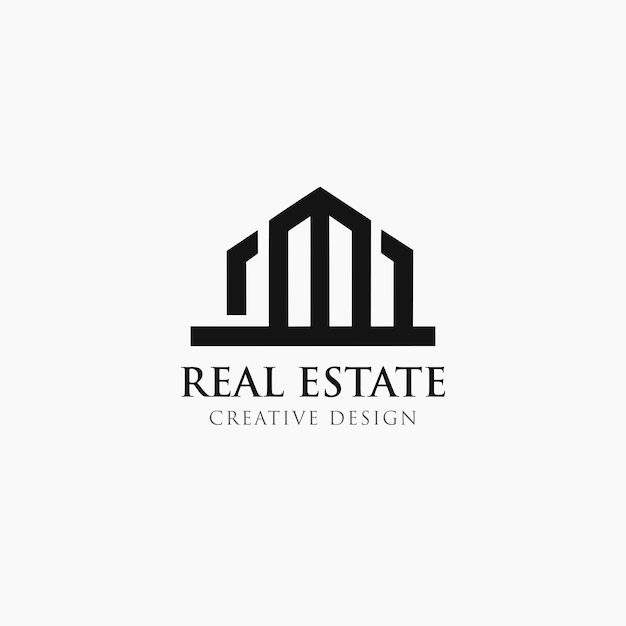 Plantilla de logotipo de bienes raíces