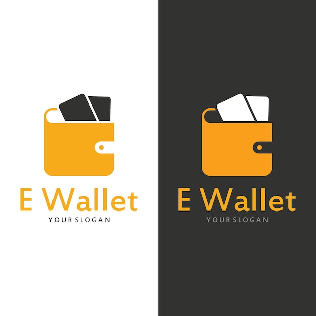plantilla de logotipo de billetera digital vectorial