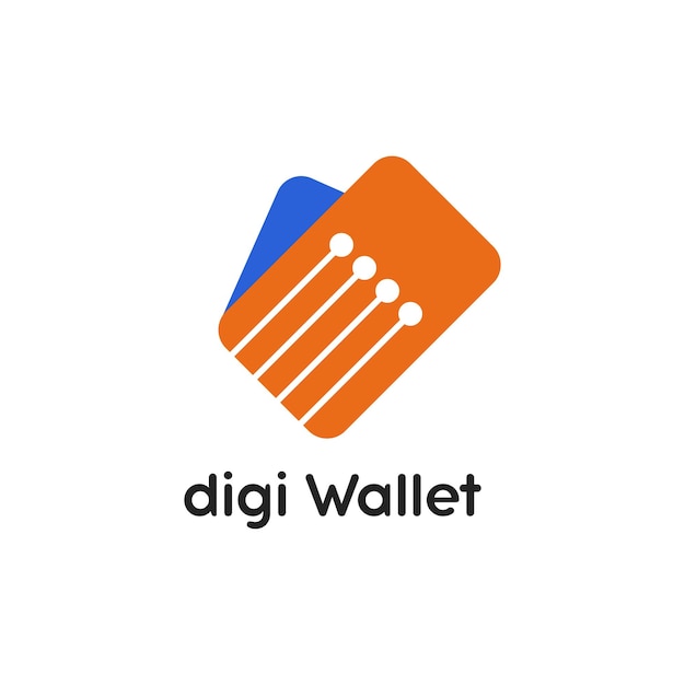 plantilla del logotipo de la billetera digital