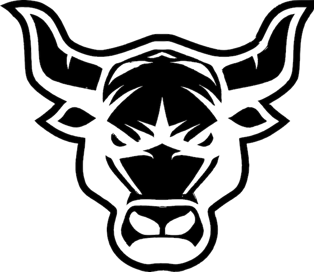Plantilla de logotipo de bisonte geométrico