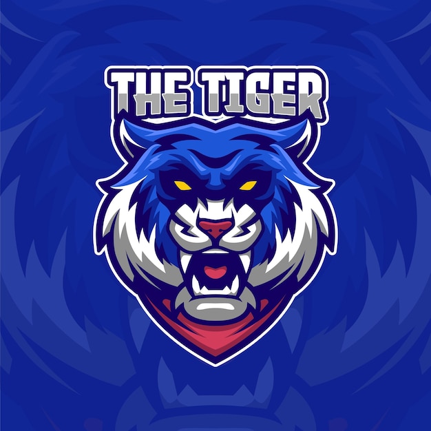 Plantilla de logotipo de Blue Tiger E-sport