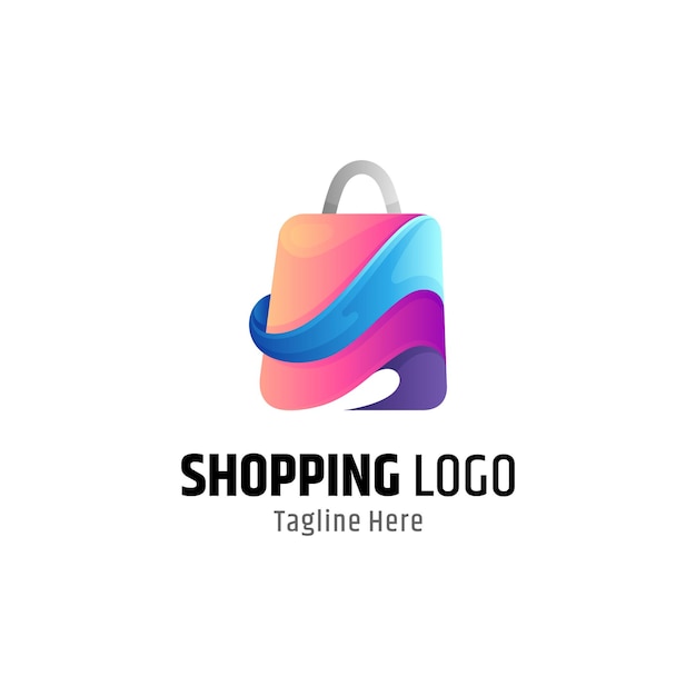 Plantilla de logotipo de bolsa de compras