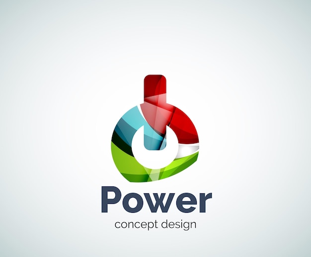 Plantilla de logotipo de botón de encendido