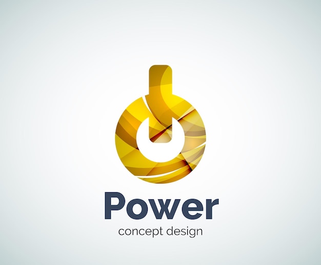 Plantilla de logotipo de botón de encendido