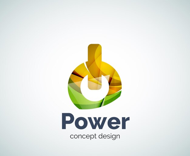 Plantilla de logotipo de botón de encendido