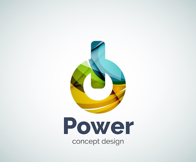 Plantilla de logotipo de botón de encendido