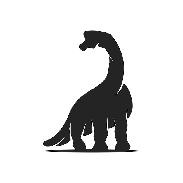 Plantilla del logotipo de Brachiosaurus Icono de identidad de marca aislado Abstracto Gráfico vectorial
