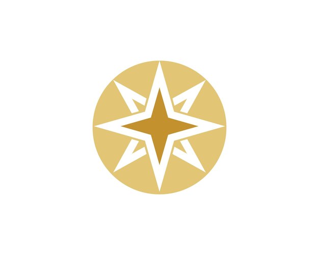 Plantilla de logotipo de brújula
