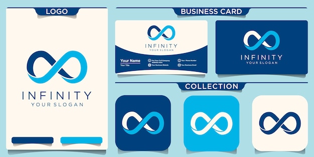 Plantilla de logotipo de bucle infinito.